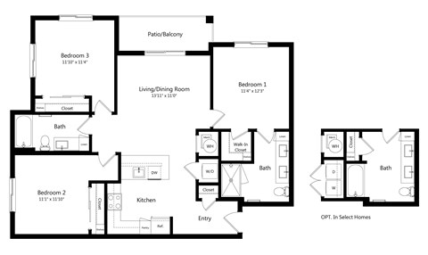 Three-Bedroom Apartment in Austin, TX at Cedar Heights